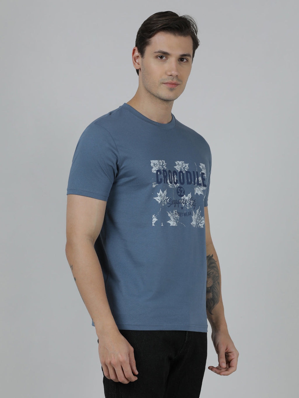 Typography Printed Cotton Slim Fit T-shirts Pack Of 2