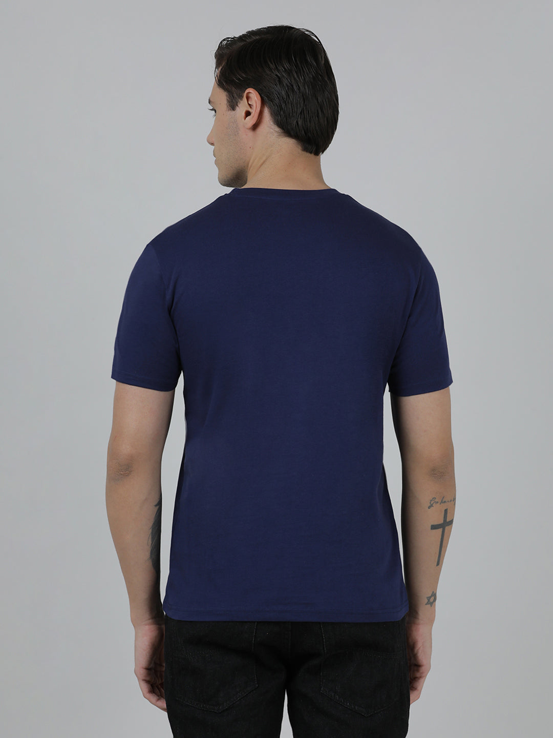 Typography Printed Pack Of 2 Cotton Slim Fit T-shirts