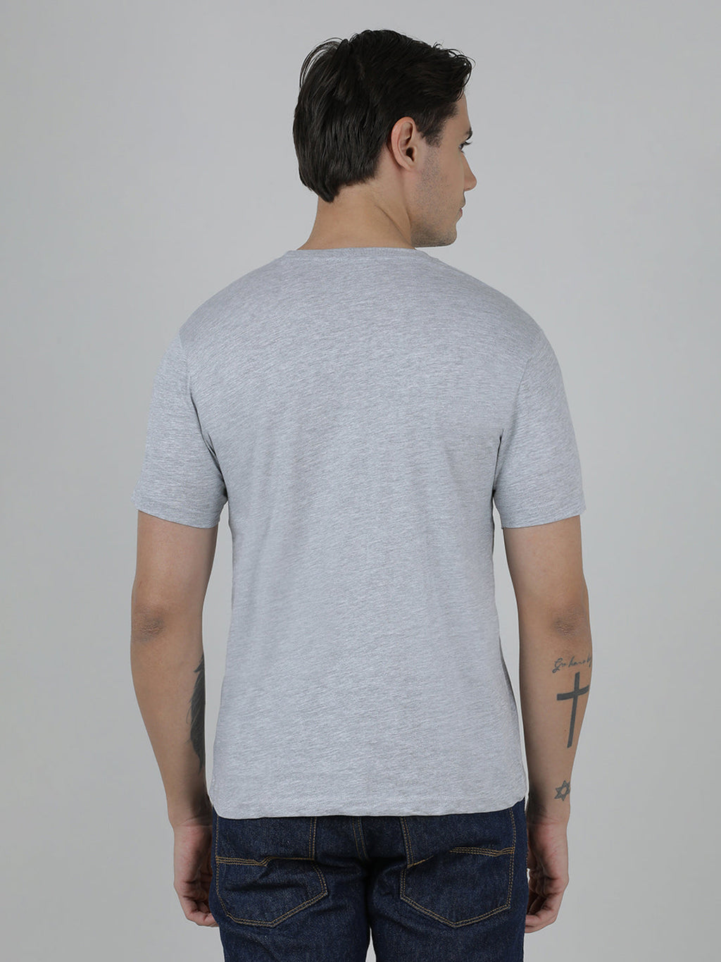 Pack Of 2 Typography Printed Cotton Slim Fit T-shirts