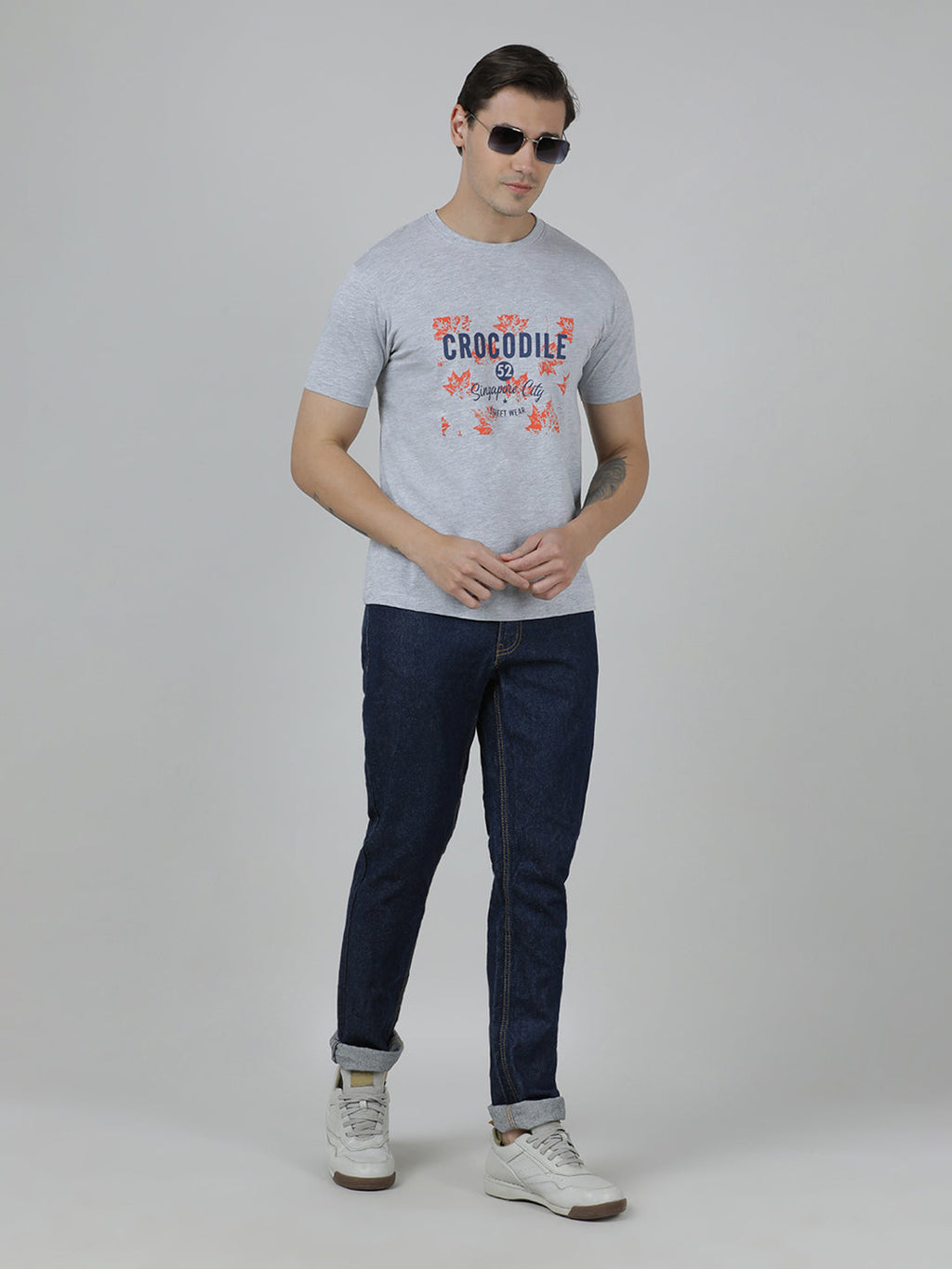 Pack Of 2 Typography Printed Cotton Slim Fit T-shirts