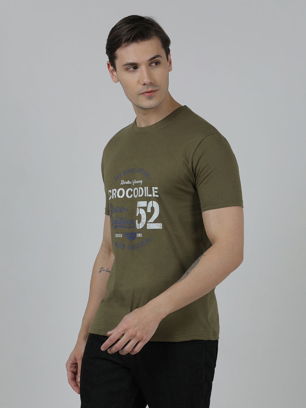 Typography Printed Pack Of 2 Cotton Slim Fit T-shirts