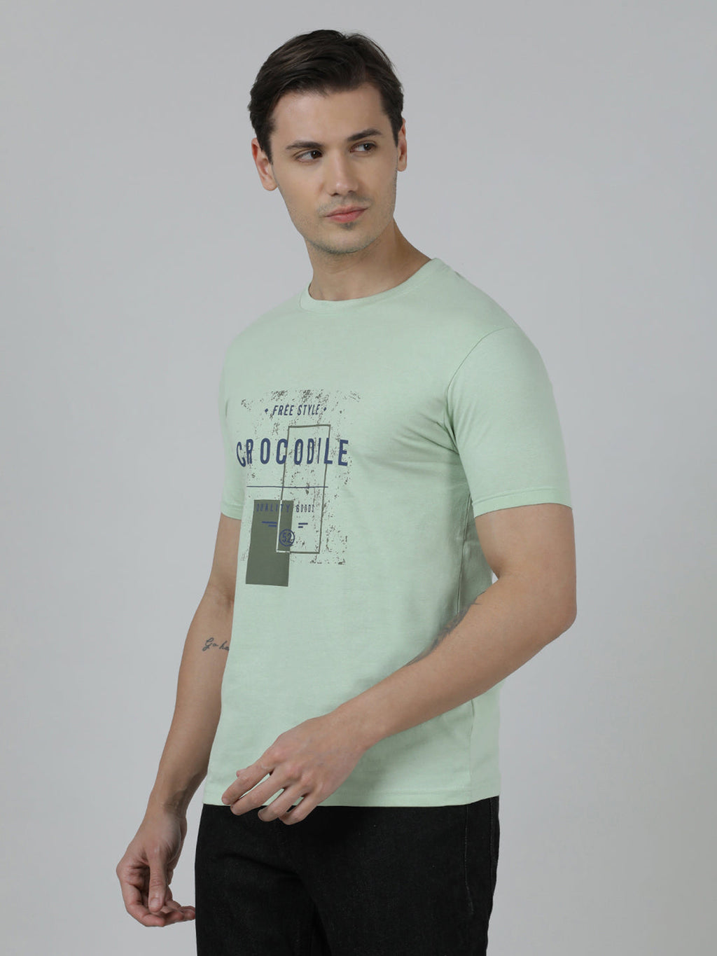 Typography Printed Cotton Slim Fit T-shirts Pack Of 2