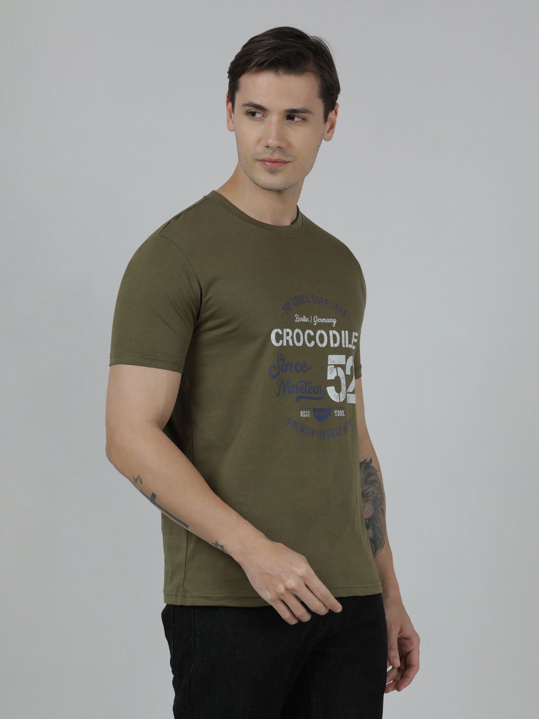 Typography Printed Pack Of 2 Cotton Slim Fit T-shirts