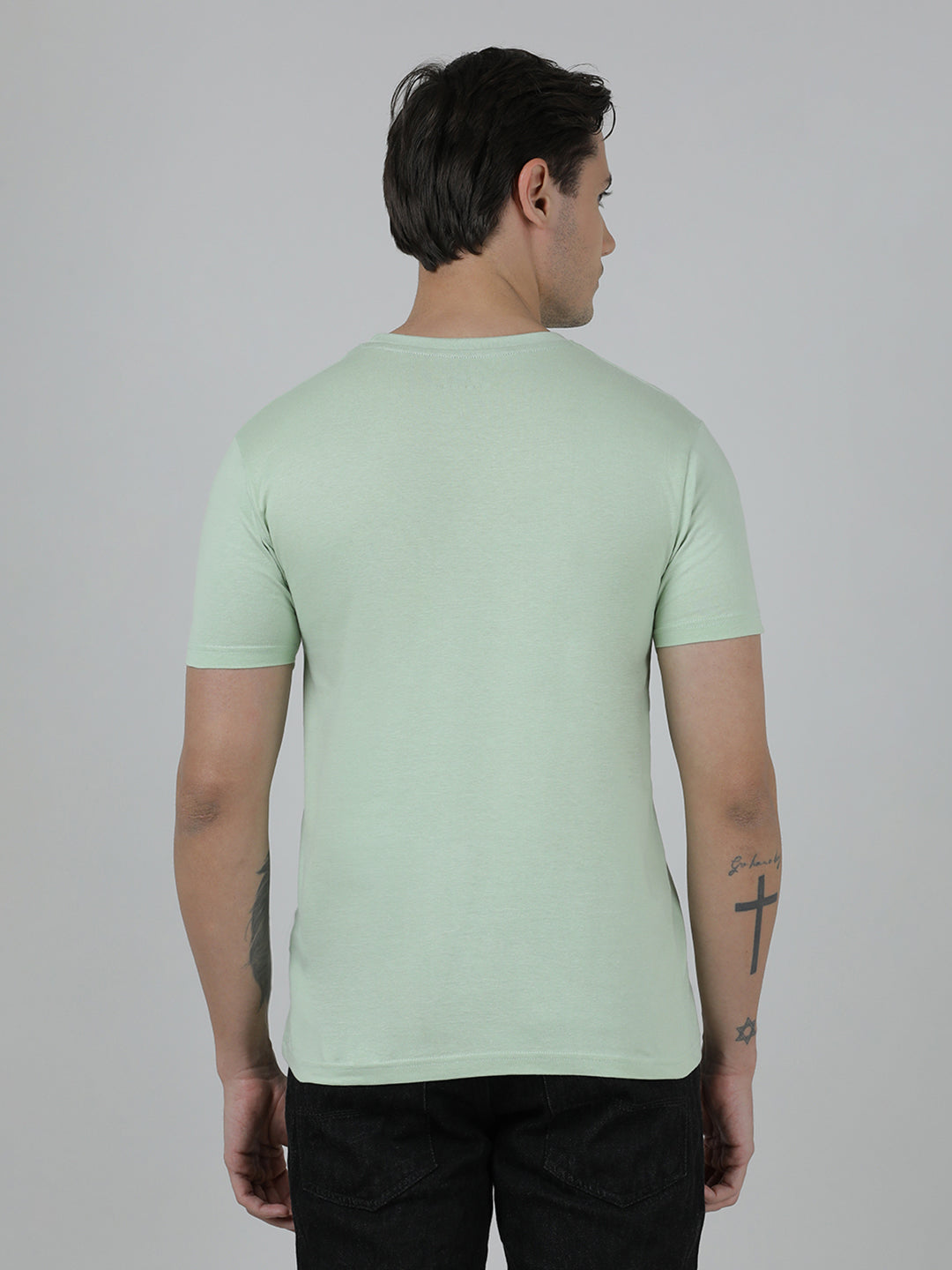 Typography Printed Cotton Slim Fit T-shirts Pack Of 2