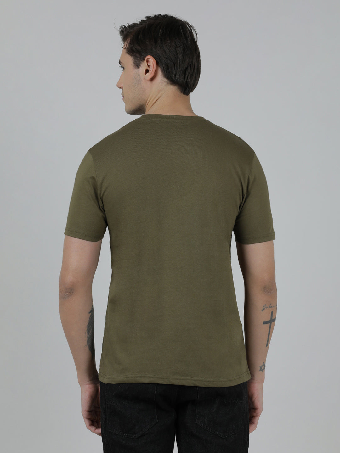 Typography Printed Pack Of 2 Cotton Slim Fit T-shirts