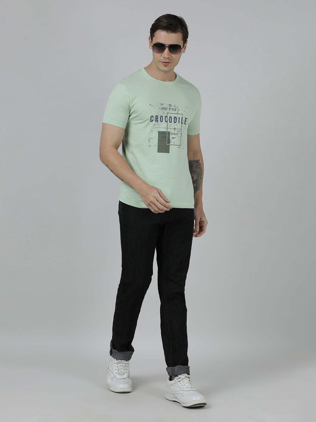 Typography Printed Cotton Slim Fit T-shirts Pack Of 2